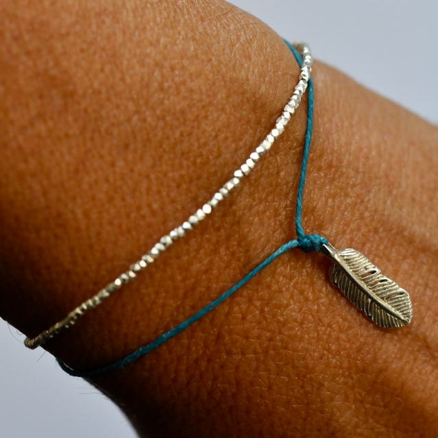 Silver Beads bracelet. Delicate - pure silver