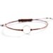 sterling silver karma circle bracelet on Rust Irish linen