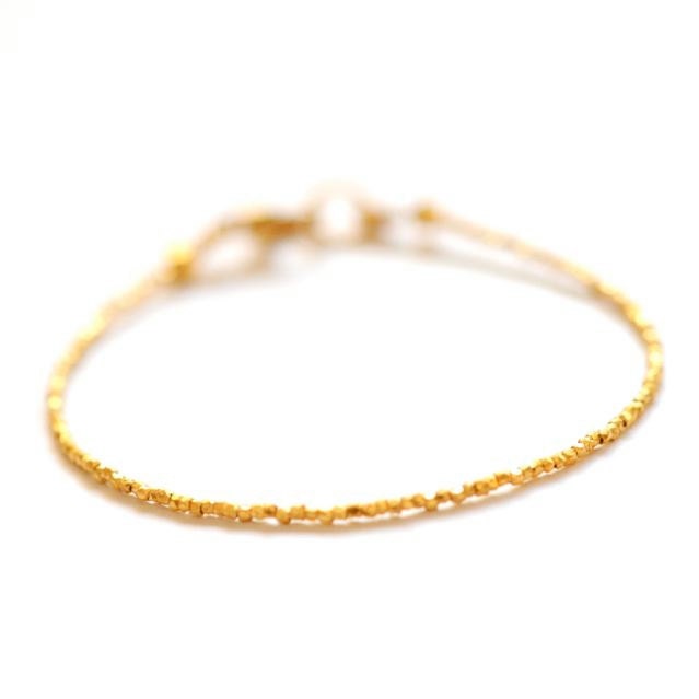 Gold beads bracelet.  Essential Gold stacking bracelet - simple bead bracelet