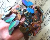 I LOVE BUTTERFLIES, Butterfly ring, adjustable, Choose ABCDEFGHI, wooden, by NewellsJewels on etsy