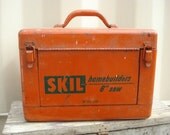 Vintage Orange Skil Saw Tool Box 1950's
