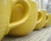Sunny Delight Coffee Cups Yellow Retro Set of 8 - AntoinettesWhims Sunny Delight Coffee Cups Yellow Retro Set of 8 - AntoinettesWhims