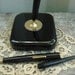 Walh Eversharp 14K Gold Black Onyx Fountain Pen Desk Set