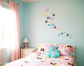 25 Butterflies, Wall, Decor, 3D, Nursery, Baby, Shower, Girls Room, Cardstock, Pink, Fuchsia, Lime Green, Lavendar, Eco-friendly, Babytalk