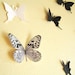 16 3D Paper Butterflies, Black and White, Wall Decor,Decal,Nursery, Baby, Wedding Decor,Shower, Girls Room, Eco-friendly Simplychiclily Etsy