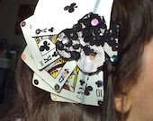 Royal Flush diamond/heart/club/spade hair clip/comb