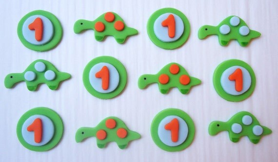 Fondant Cupcake Toppers - Turtles Il_570xn