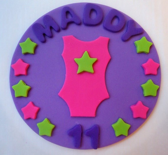 Fondant Cake Topper - Gymnastics Il_570xn