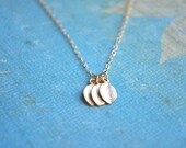 Three Gold Leaves Necklace - gold plated & gold filled - simple everyday jewelry - adenandclaire
