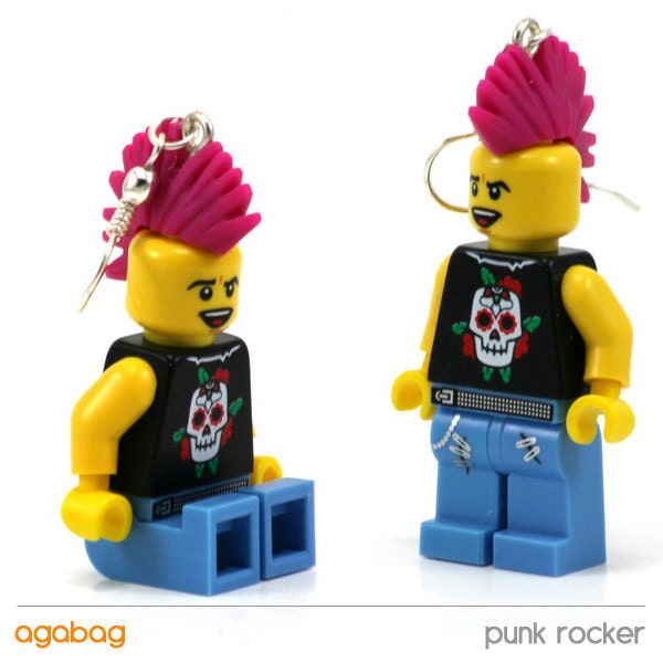 LEGO Minifigs as unique earrings