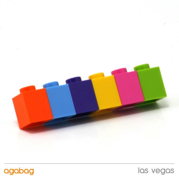 Small barette brooch made with LEGO bricks