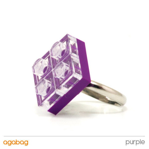 Diamond ring made with LEGO bricks