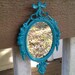 Small Mirror in Vintage Bright Turquoise Frame - Revived Vintage