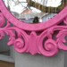 Fairy Princess Mirror - Ornate Vintage Frame in Bubble Gum Pink - 13 by 10 inches