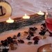 Log Candle Holder Rustic Wedding Cabin Decor Table Piece Slab Ash Wood