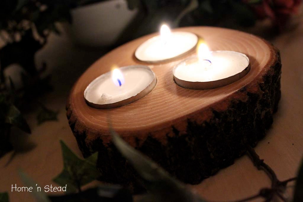 Rustic Wedding Table Centerpiece Decoration Tea Light Candles