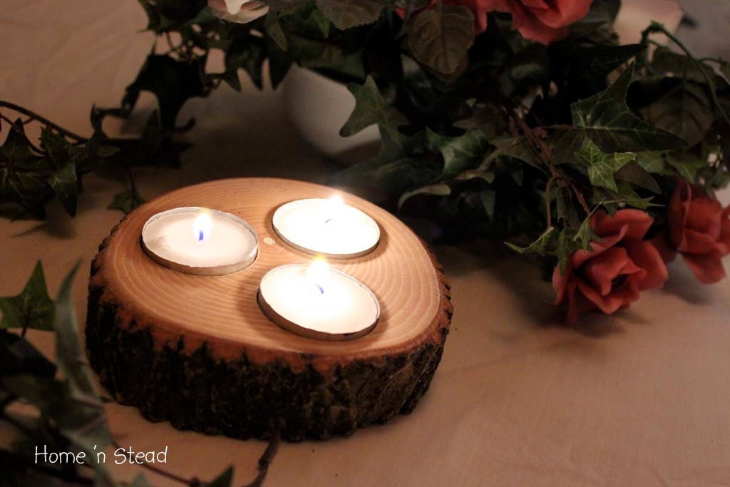 Rustic Wedding Table Centerpiece Decoration Tea Light Candles