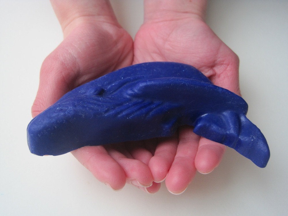 ECO Friendly Kids Handmade SOY CRAYON Big Blue Whale