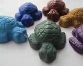 ALL NAURAL Eco Friendly HANDMADE Soy Turtle Crayons (Set of 6)