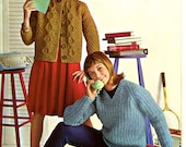 Bear Fleisher 1964 Vintage Sweater and Cardigan Knit Pattern PDF Format 2 Patterns
