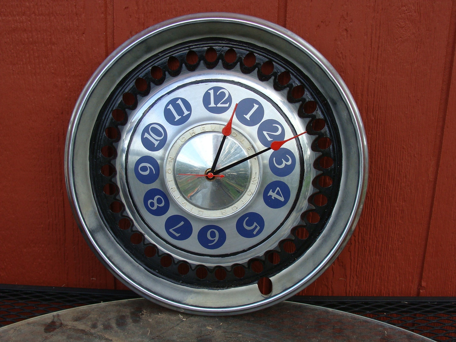 Chevrolet Motor Company Hubcap Clock Man Cave
