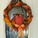 Fall Thanksgiving Sugar Beaded Pumpkin Wreath
