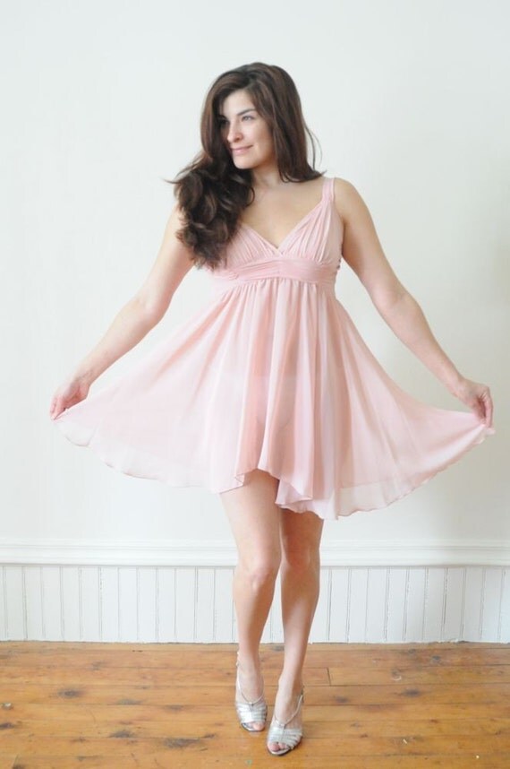 sheer pink babydoll