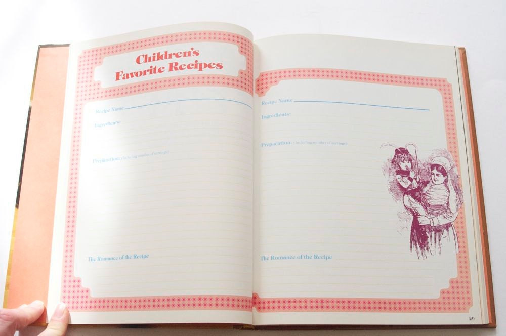 70's RETRO RECIPE Book / Blank Book / Notebook / Arts and Crafts DIY Great Christmas Gift