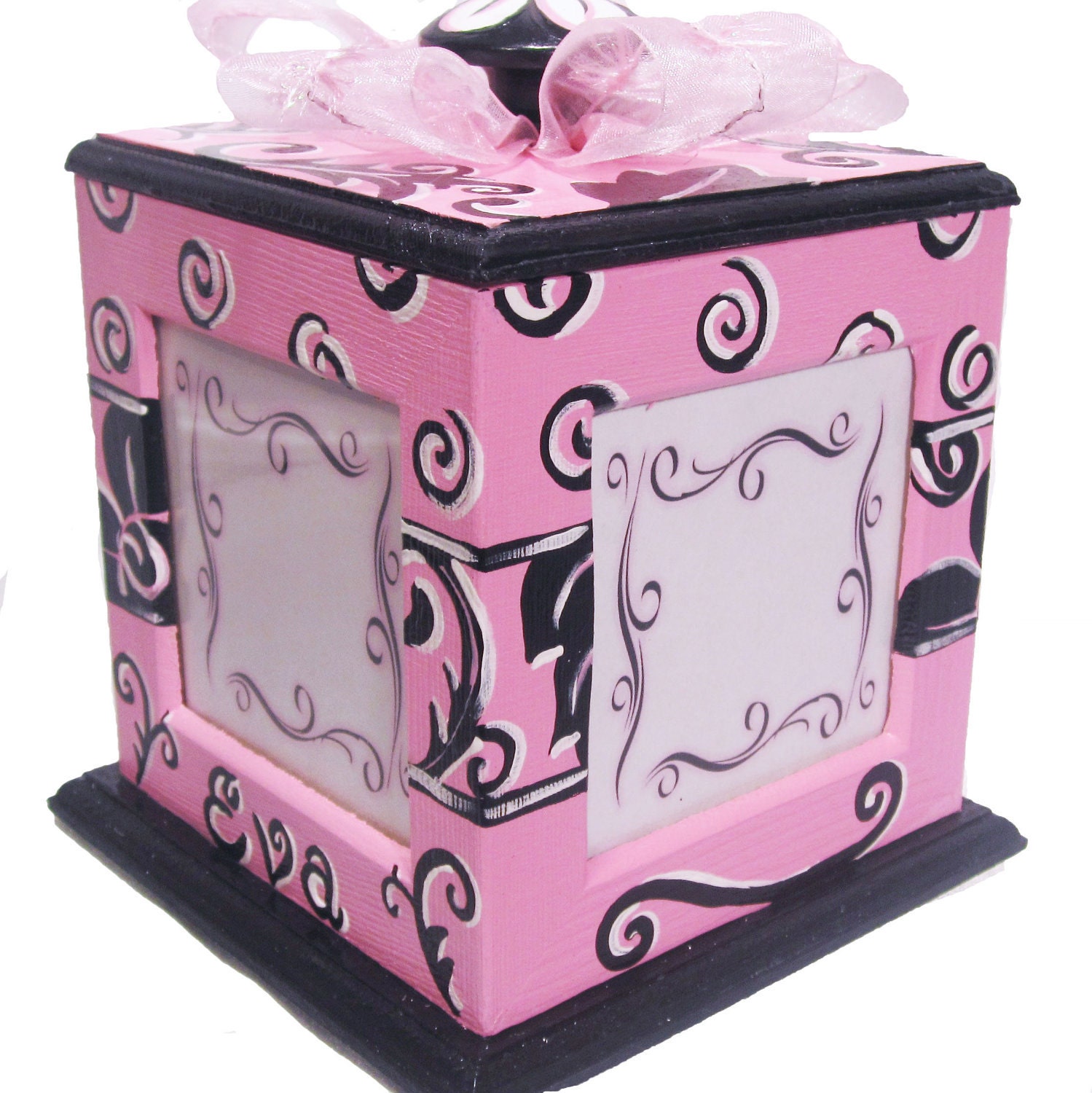 Elegant Hand Painted Photo Box