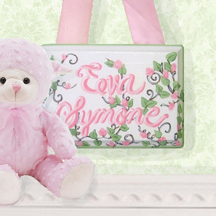 Personalized 8x10 Hand Painted Girls Name Sign
