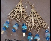 Mika Brass and Crystal Earrings