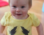 Bird Admirers Hand Screen Printed Onesie