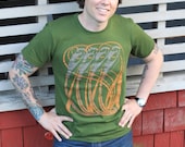4 Art Nouveau Birds Hand Screen Printed Men's/Unisex Tee