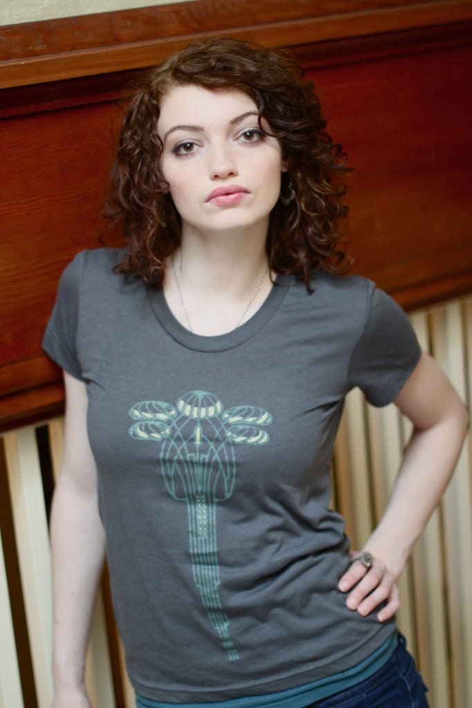 Art Nouveau Tree Hand Screen Printed Women's Tee