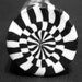Op art target polymer clay cane
