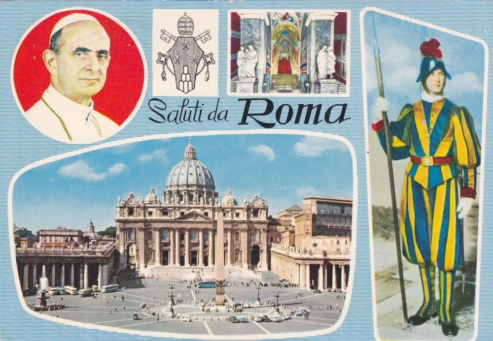 4 Vintage Uniform Postcards - Vatican City - Europe
