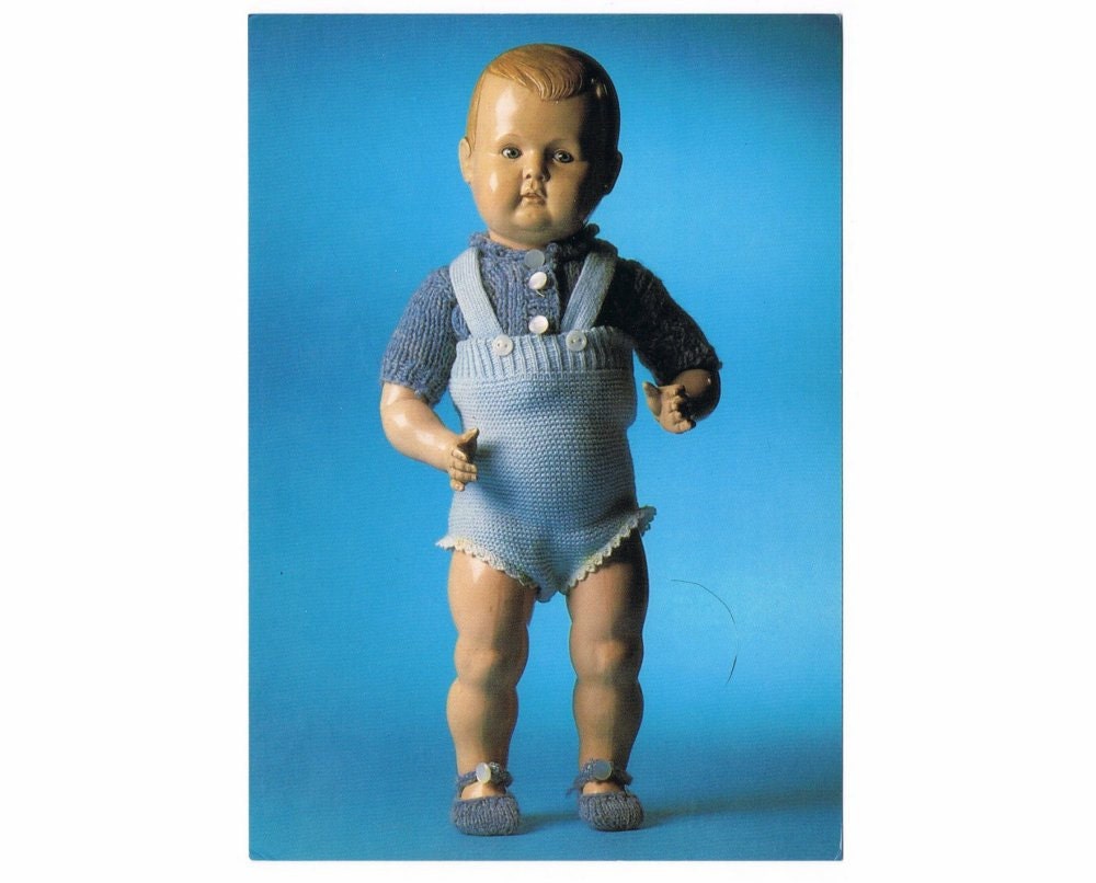4 Lovely Vintage Doll Postcards