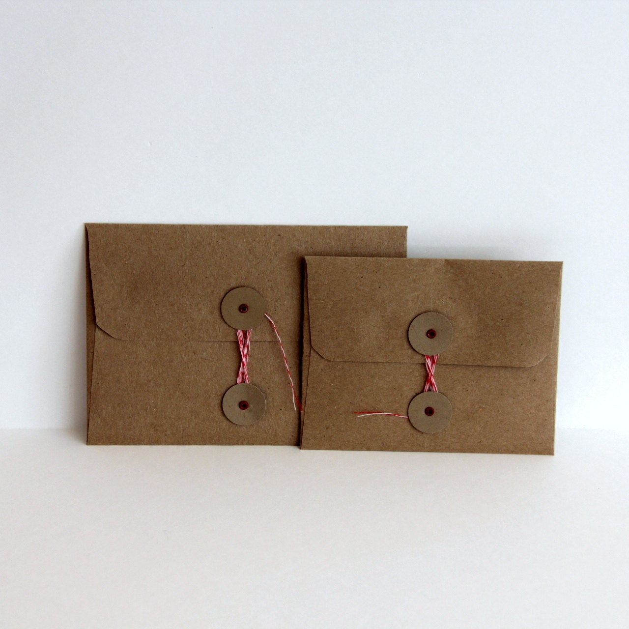 Kraft String Tie Envelopes A7 (set of 6) for 5 x 7 cards and photos