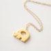 Gold Elephant Necklace - Little Baby Elephant - Herman