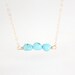 Turquoise Nugget Necklace - Layla - Gold