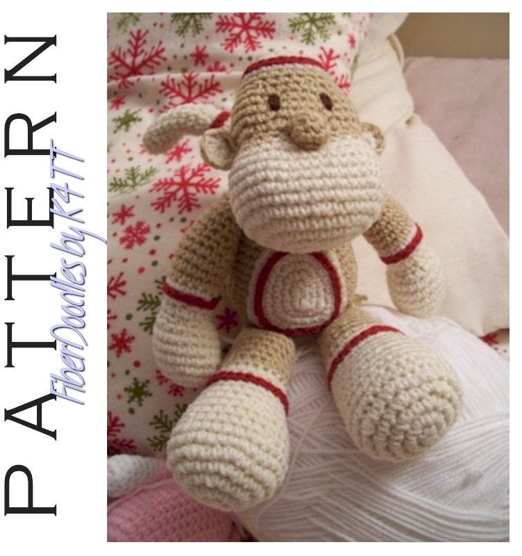 CROCHET PATTERN - KISS Series - Sock Monkey