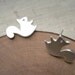 Forest Squirrel Earring - silver stud earrings - animal jewelry