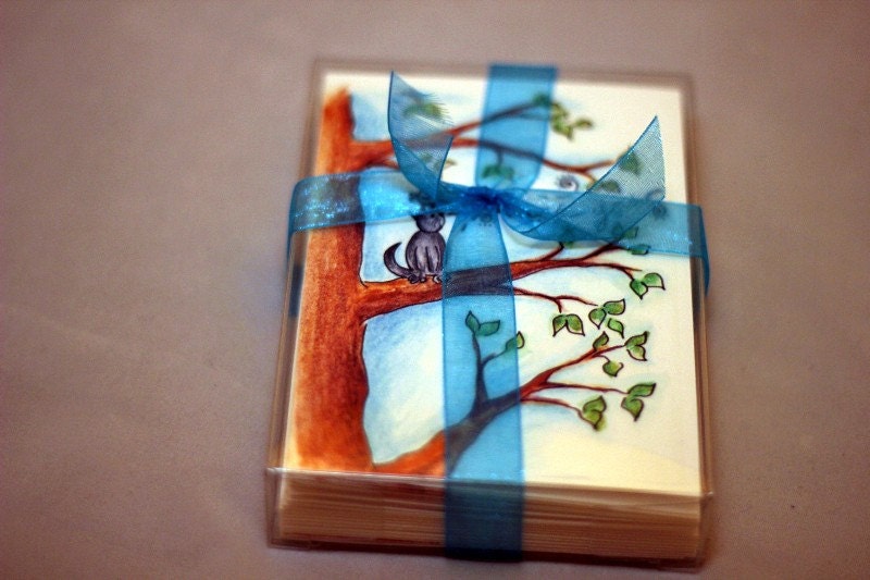 Meow, Tweet Thank You - 8 Cards