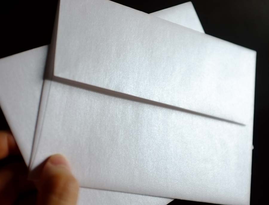 Pearl Shine Envelopes, A2 or No.10 size, earth friendly, specialty paper, for wedding and special announcement, set of 30