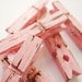 Tea Rose & Chocolate (Pink/Brown) Distressed Mini Clothes Pins - Shabby Chic 6 Pack