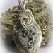 Green Tree Agate Silver Wire Wrapped Pendant