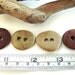 Beach Stone Buttons supplies. 4 natural sea stone pebbles from Spain by Ocean gifts