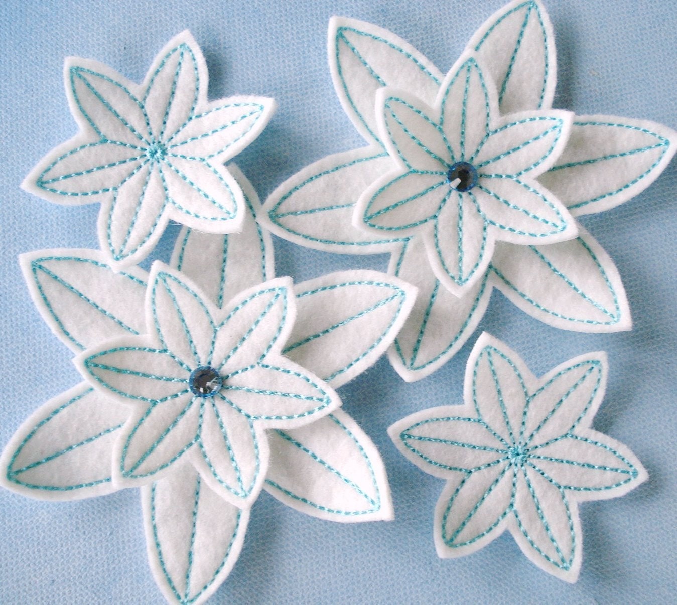 Embroidery Design for Machine Embroidery In-The-Hoop  Symmetrical Flower Number 2 - Two Sizes 4x4 and 5x7