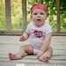 Handpainted Mom Tattoo Baby Bodysuit or Kid's T-Shirt (you pick the size) new mom gift - red and black