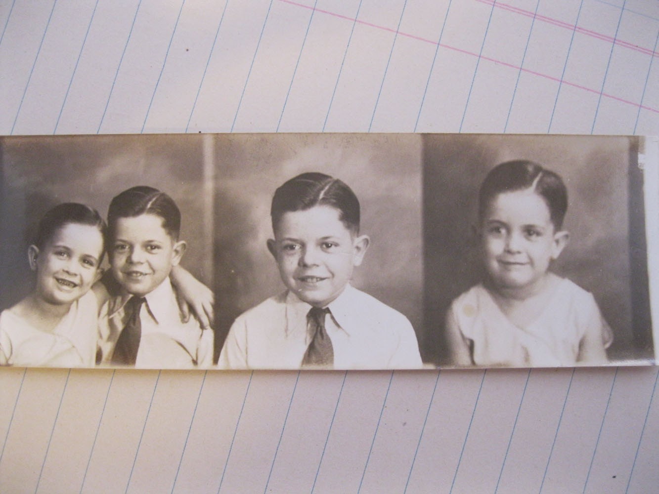 photo strip - boys, brothers, kids, children - sepia tone, PHOTOBOOTH - fun, collage, play